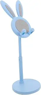 COLLBATH Cute Rabbit Phone Holder Adjustable and Stable Desk Stand for Tablets and Smartphones Cartoon Design for Fun Workspace Versatile and Secure Support for All Devices