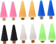 Healeved Dot Pen Wax Tip Set 12pcs Rhinestone Picker Replacement Tips for Manicure Kit Safe for Diy Nail Art Projects
