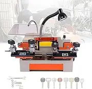 100e1 Key Milling Machine, 180w Automatic Vertical Key Milling Machine, Manual Adjustment, Double Head Design, Two Sets of Clamps, Fine Adjustment Device, for Key Making