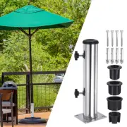 Deck Umbrella Mount Outdoor Steel Adjustable Windsock Pole Base Bracket
