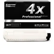 4x Eurotone per Cartridge, Black for OKI C-830-DN C-810-DN