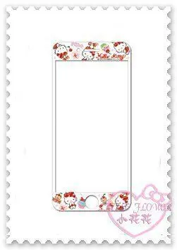 ♥小花花日本精品♥Hello Kitty Iphone 7/8 滿版鋼化玻璃貼下午茶系列小熊蝴蝶結 00137607