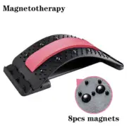 Magnetotherapy Pink Multi-Level Adjustable Lumbar Spine Back Support Stretcher