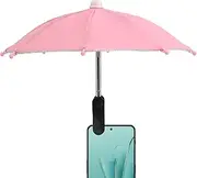 Phone Umbrella for Sun,Sun Protection Phone Clip on Umbrella - Anti Reflective Cellphone Accessories, UV Protection Cover for Car Camping Outdoor Beach Pool