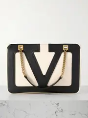 [Valentino Garavani] Valentino Garavani - Viva Superstar Small Two-tone Leather Shoulder Bag - Off-white - One size One size Off-white