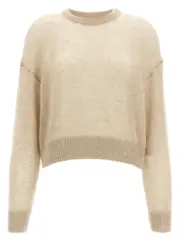 [Brunello Cucinelli] Brunello Cucinelli-Lurex Sweater Maglioni Beige-Donna S