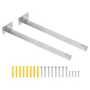 Floating Shelf Bracket,2 Pack 16 Inch Hidden Wall Mounted Shelf Supports(Silver)