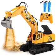 RC Toys Construction Excavator Car: Kids Birthday Gift for Boys Girls 4 5 6 7 8