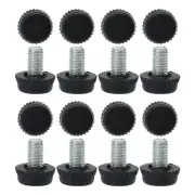 M6 x 10 x 15mm Leveling Feet Adjustable Support Cover for Machine Leg 16pcs