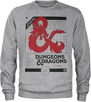 [Dungeons & Dragons] Officially Licensed 3 Volume Set Sweatshirt (Heather Grey), X-Large