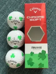 Callaway Chrome Soft Truvis SHAMROCK EDITION Rare New Golf Ball 3 PACK