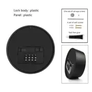 Adhesive Wall Mounted Key Safe Box Circular Password Storage Box Present