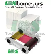 Evolis R5F002AAA YMCKO Color Ribbon for Zenius / Primacy & 200 Blank PVC Cards