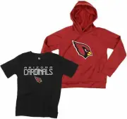 OuterStuff NFL Youth Arizona Cardinals Performance Hoodie and Tee Combo Set