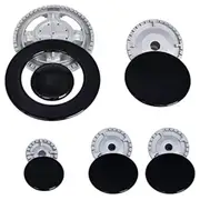 Upgrade Cooker Hat Set Oven Gas Hob Burner Crown Flame Cap Cover for Kitchen Fit for Stove Handles As Shown