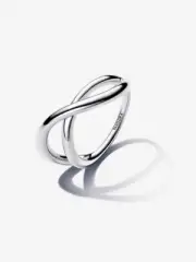 New Authentic Pandora Organically Shaped Infinity Ring Sterling Silver-193318C00