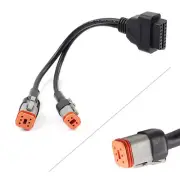 Motorcycle 6 Pin 4 Pin to OBD2 Adapter Cable Diagnostic Scanner 2in1 For Harley