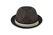 True Religion, Wide Brim Fedora Fashion Hat, Grey, Medium/Large