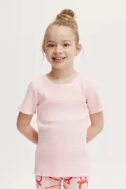 [Cotton On Kids] Cotton On Kids - Raya Baby Tee - Blush pink rib 7 BLUSH PINK RIB