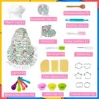 26 Pcs Kids Cooking and Baking Set Complete Chef Kit with Unicorn Apron AmFTq