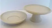 Tupperware Serve it all Beige Cake Stand Pedestal Mold # 1730 and 1731 New