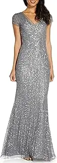 [Adrianna Papell] Women's Beaded Mermaid Gown