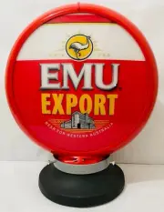NEW Petrol Bowser Globe and Base Emu Export illuminated sign