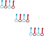 SHOWERORO 3sets Baby Nursery Bed Stand Rings Infant Practicing Standing Walking Training Tool Toddler Cot Handle Ring Safe Comfortable for Boys and Girls to Stand and Walk 4pcs*3