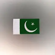 Pakistan Flag Patch — Iron On Badge Embroidered Motif— Pakistani World Mini