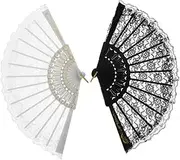 GETAJGHSD Chinese Style Hand Fan Lace Foldable Fan for Hot Days for Photography Props