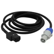 10ft 16AWG Stage Lighting Fixture PowerCon Gray to IEC-60320-C13 Power Cable