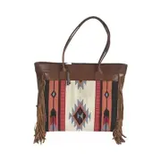 Leather Tote Southwestern Aztec Print Gift Mother's Day Graduation Birthday