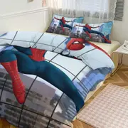 a2453 Cartoon Spiderman Kid Boy Room Decor Size Bedding Set for 3 Piece Bedding with 1 Flat Sheet And 2 Pillowcases Twin jfr2453