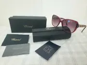 NIB Chopard Designer Sunglasses SCH184S 0954 Red / Brown Gradient Lens