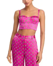 L'Agence Sonya Silk Bralette Top