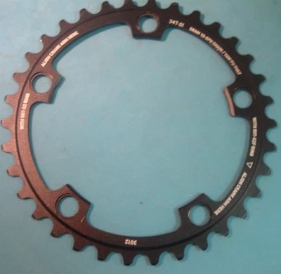SRAM Yaw Red/Force 22/Rival 34T-S1 x110BCD Road Chainring-NEW - 2x10-Spd-Black