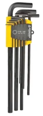 Hex Allen Key Long Set 9 Piece 1/16" 3/8" Imperial Swing Set Beargrip - BG-1446