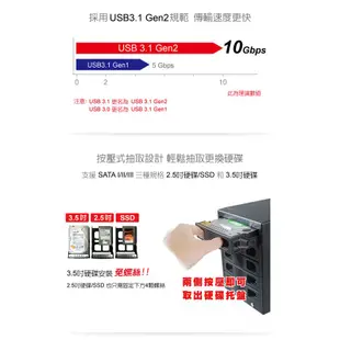 伽利略 USB3.0 + eSATA 5層抽取式 RAID 硬碟外接盒 (35D-U3ES5R)