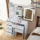 Dressing Table Stool Set with Mirror Makeup Dresser Vanity Modern Home Furniture