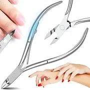 Retoo Sharp Nail Clippers with Smooth Cut Stainless Steel, Rustproof Nail Scissors, Precision Nail Clippers for Ingrown Toenails, Cuticle Nippers & Fingernails, Toenail Clippers, Foot Care, Silver