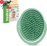 Baby Cradle Cap Brush - Soft Scalp Massager for Newborns & Toddlers - Pea Green