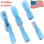 Heat Shrink Wire Connectors Terminals 16-14AWG Blue Spade Female&Male Waterproof