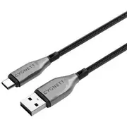 Cygnett Armoured USB-C to USB-A Cable 50cm Black