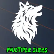Wolf Howling Sticker Car Decal Window Animal Country Face Moon Howl Dog Vinyl