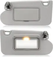 Left & Right Sun Visor with Vanity Light for 2013-2018 Nissan Altima Without Sun