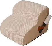 FewNvWa Dog Staircase for Small Dogs Hundred Lamp 2 Step for Couch for High Bed Comfortable Soft Pet Step Dog Step for Sofa Puppy, Beige