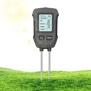 Soil Meter - Portable Soil Fertility Meter | Digital Dirt Sunlight Intensity Testing Device 5-in-1 for Flower Beds Vegetables Fruits