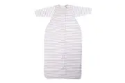 Woolbabe: Duvet Front Zip Sleeping Bag with Sleeves - Pebble (6-24 Months)