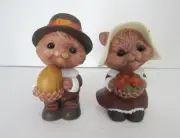 Chipmunk Thanksgiving Pilgrim Couple Salt & Pepper Shaker Set