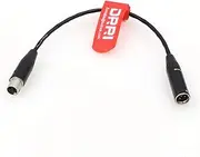 DRRI Mini XLR 4Pin TA4M to 3Pin TA3F Microphone Adapter Cable for AKG Bodypack Shure Mic